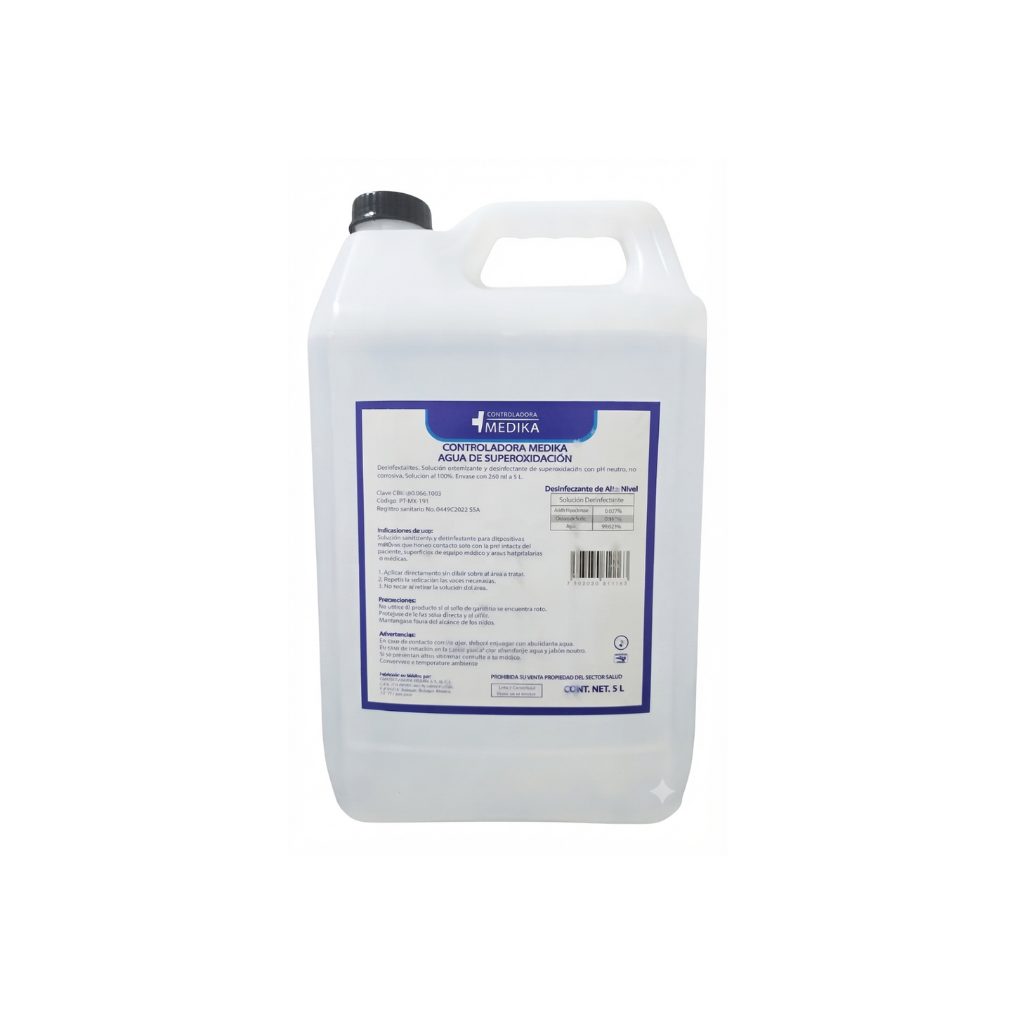 AGUA DE SUPEROXIDACION MEDIKA GALON DE 5 LITROS