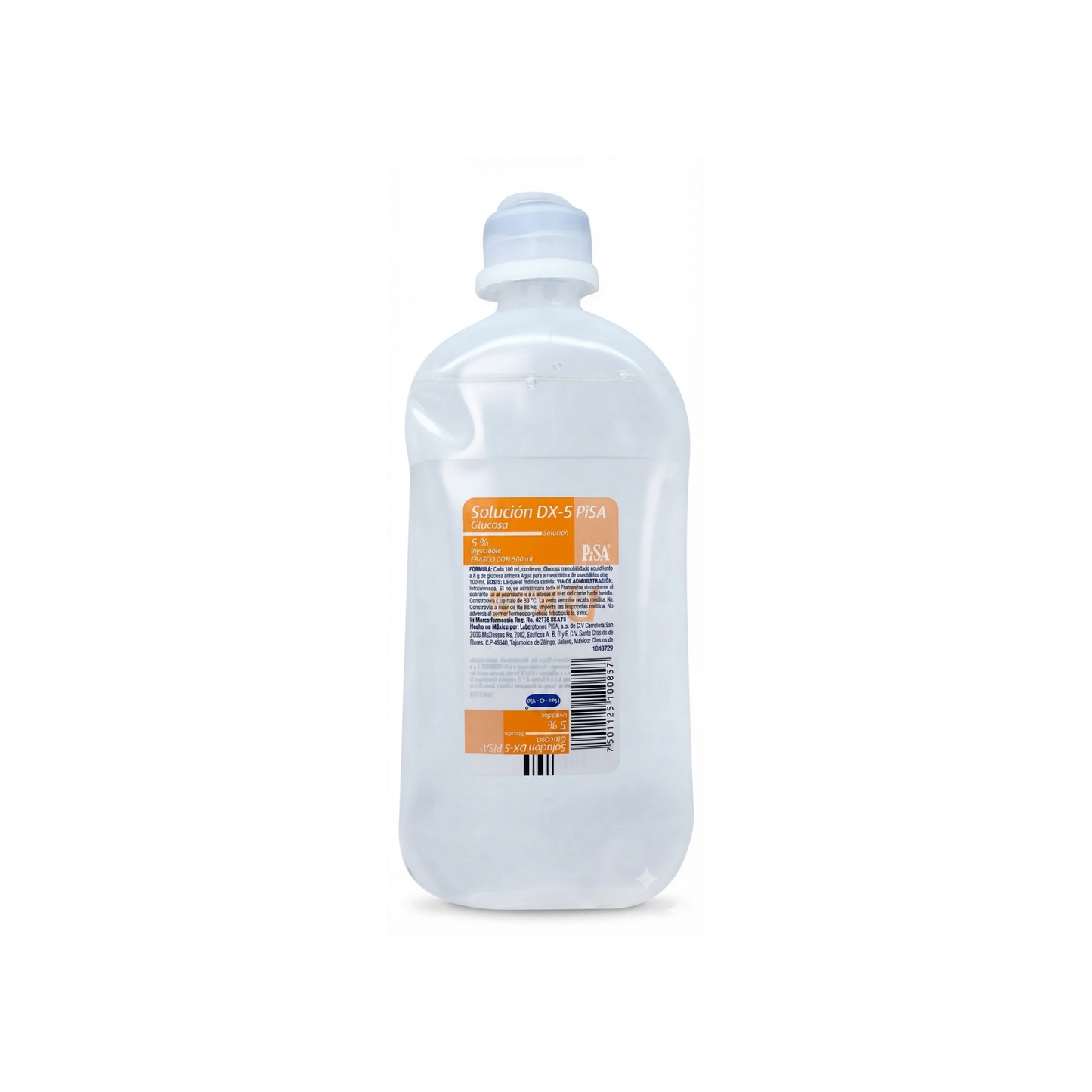 SOLUCION DX GLUCOSA 5% PISA 500 ML CAJA CON 24 FRASCOS