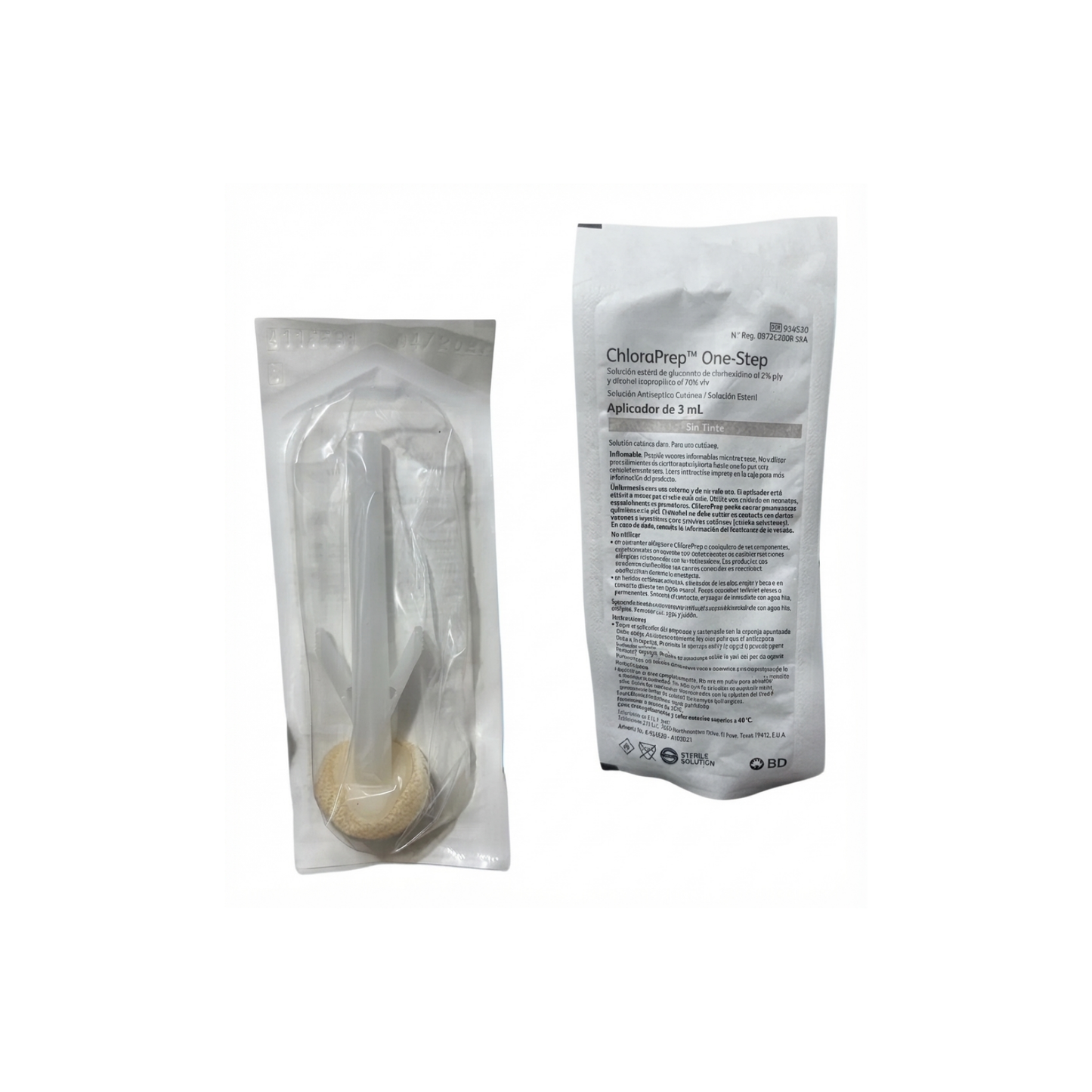 CHLORAPREP SOLUCION SIN TINTE DE 3ML BD CAJA CON 25 PIEZAS