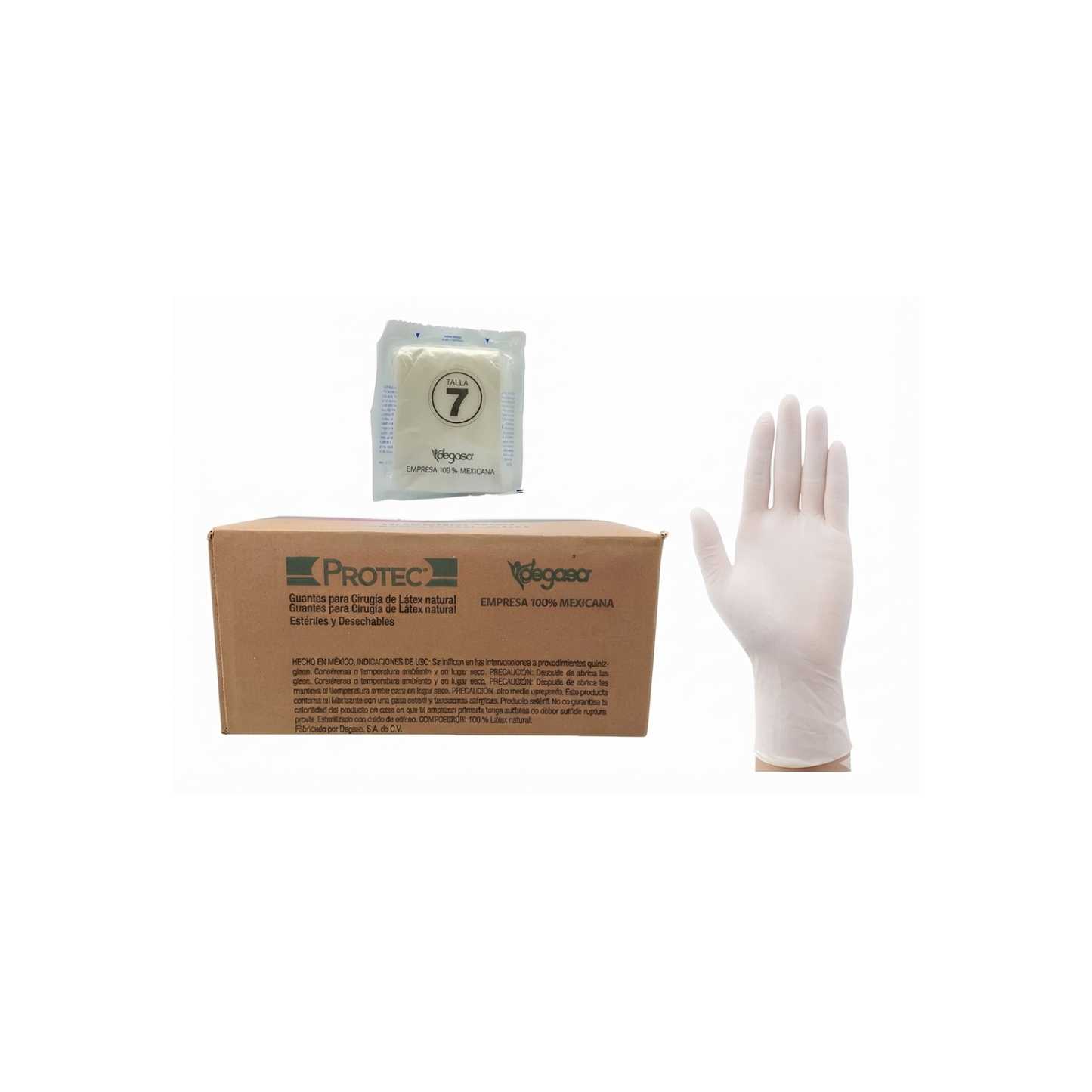 GUANTE PARA CIRUJANO PROTEC TALLA 7 CAJA CON 50 PARES