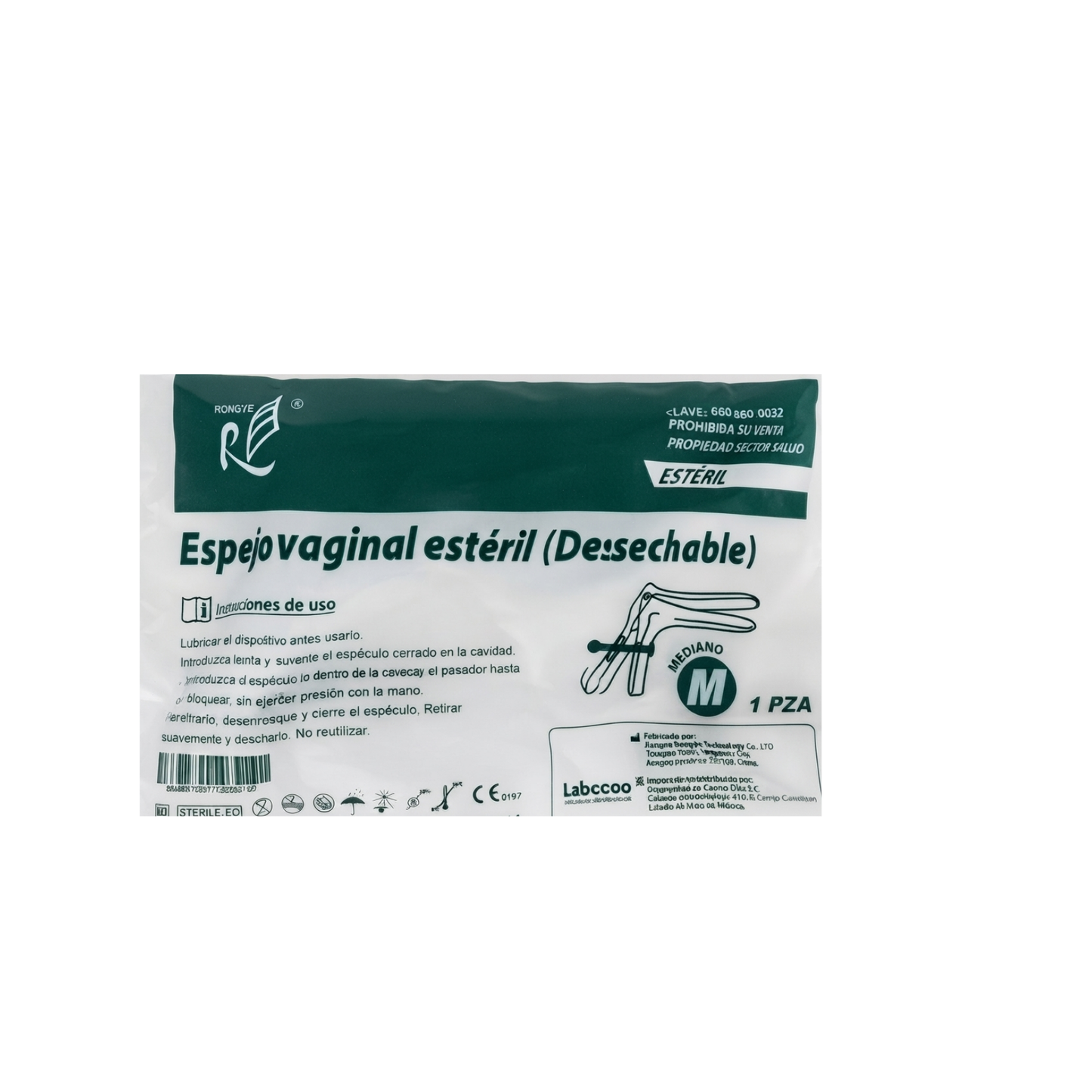 ESPEJO VAGINAL ESTERIL DESECHABLE CAJA CON 100 PIEZAS