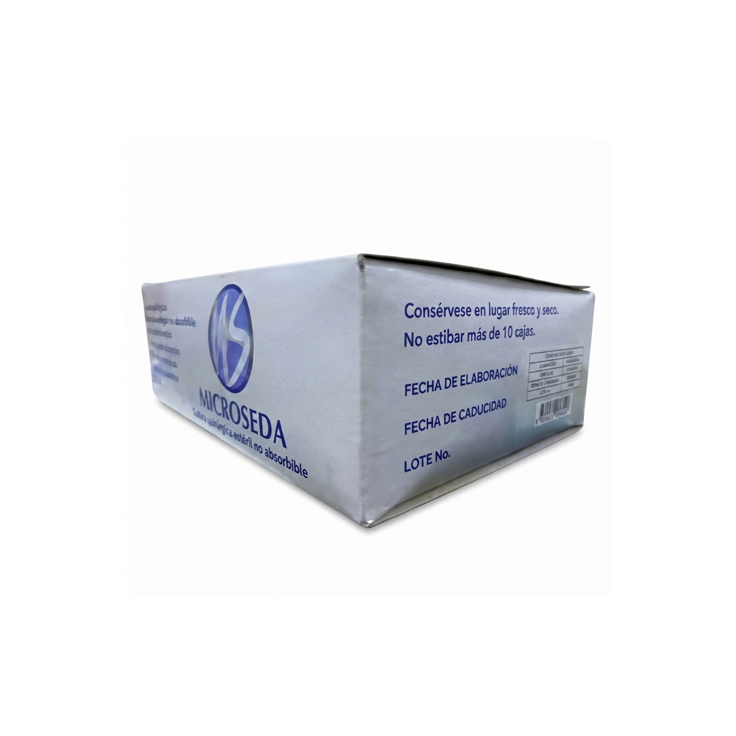 CINTA ADHESIVA MICROPOROSA HIPOALERGENICA 1.25CM X 10 MTS MICROSEDA CAJA CON 24 ROLLOS