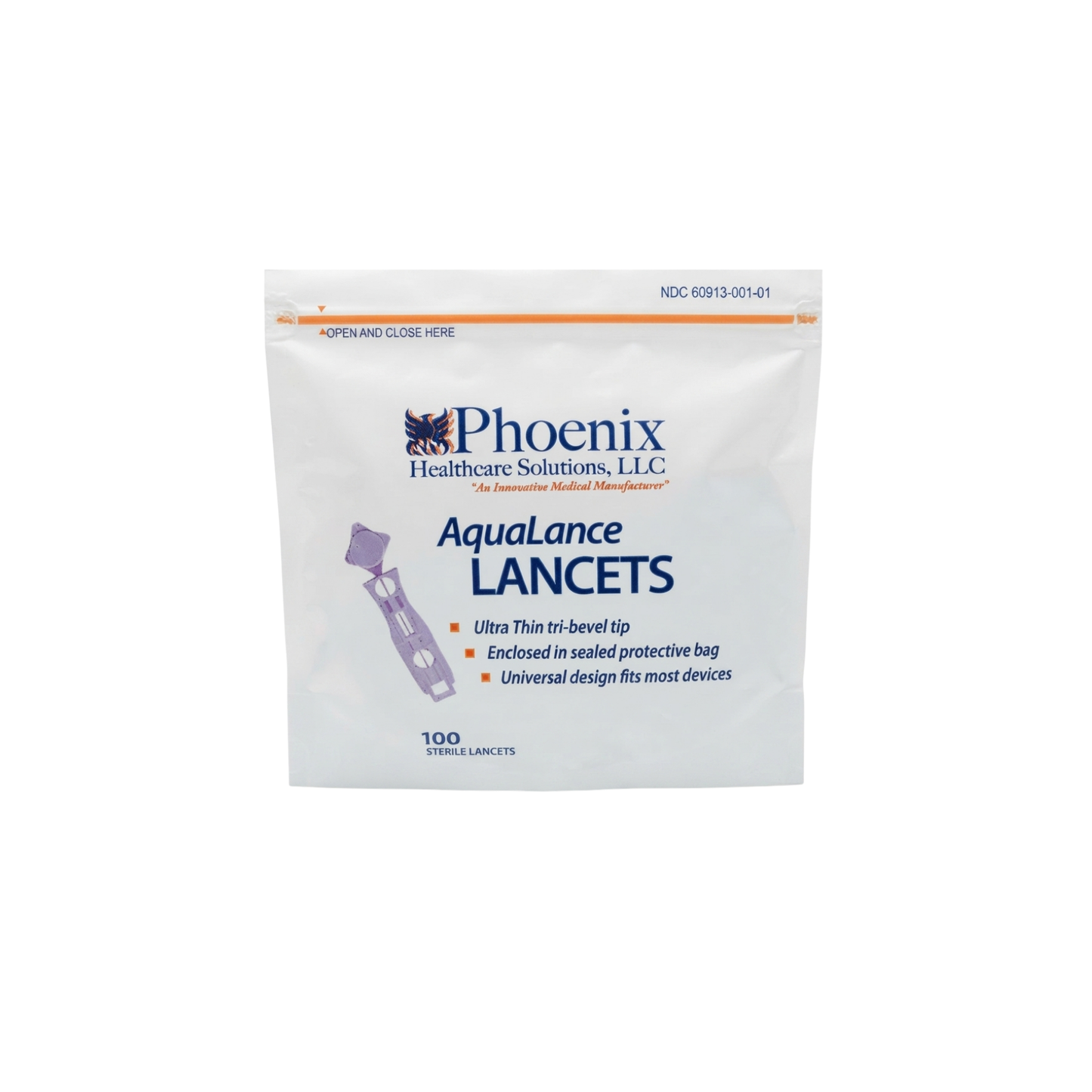 LANCETAS AQUALANCE 30G PAQUETE CON 100 PIEZAS