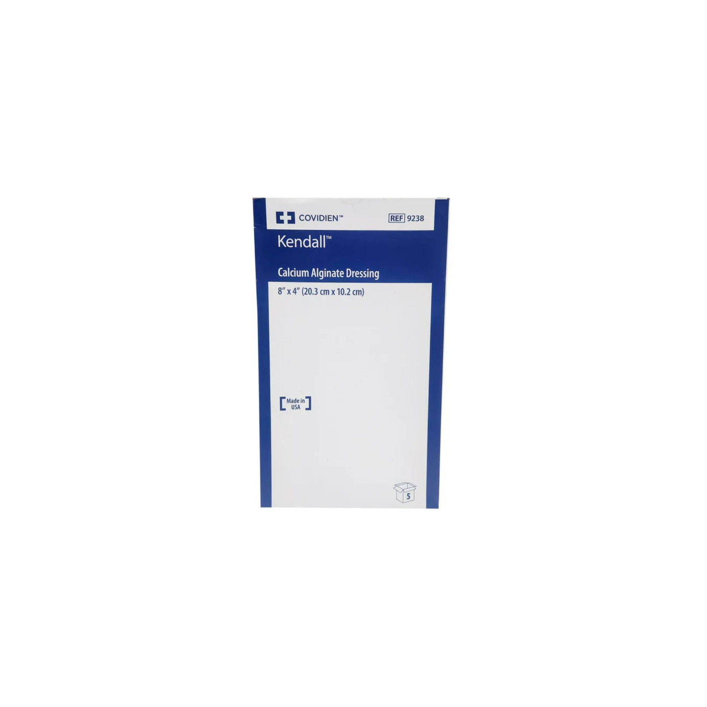 APOSITO ABSORBENTE DE ALGINATO DE CALCIO Y SODIO KENDALL DE 20.3 CM X 10.2 CM MARCA COVIDIEN CAJA CON 5 PIEZAS