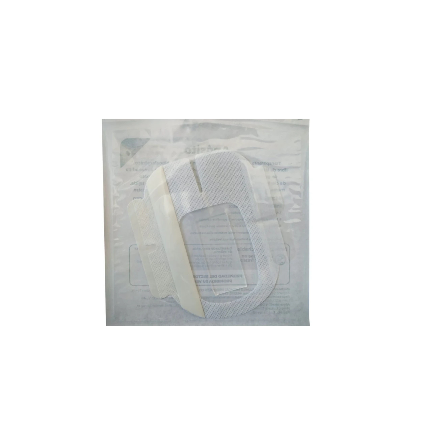 APOSITO TRANSPARENTE ESTERIL DE POLIURETANO CON CLORHEXIDINA AL 2% 7X8.5CM ALMOHADILLA 2X2 CM CAJA CON 25 PIEZAS