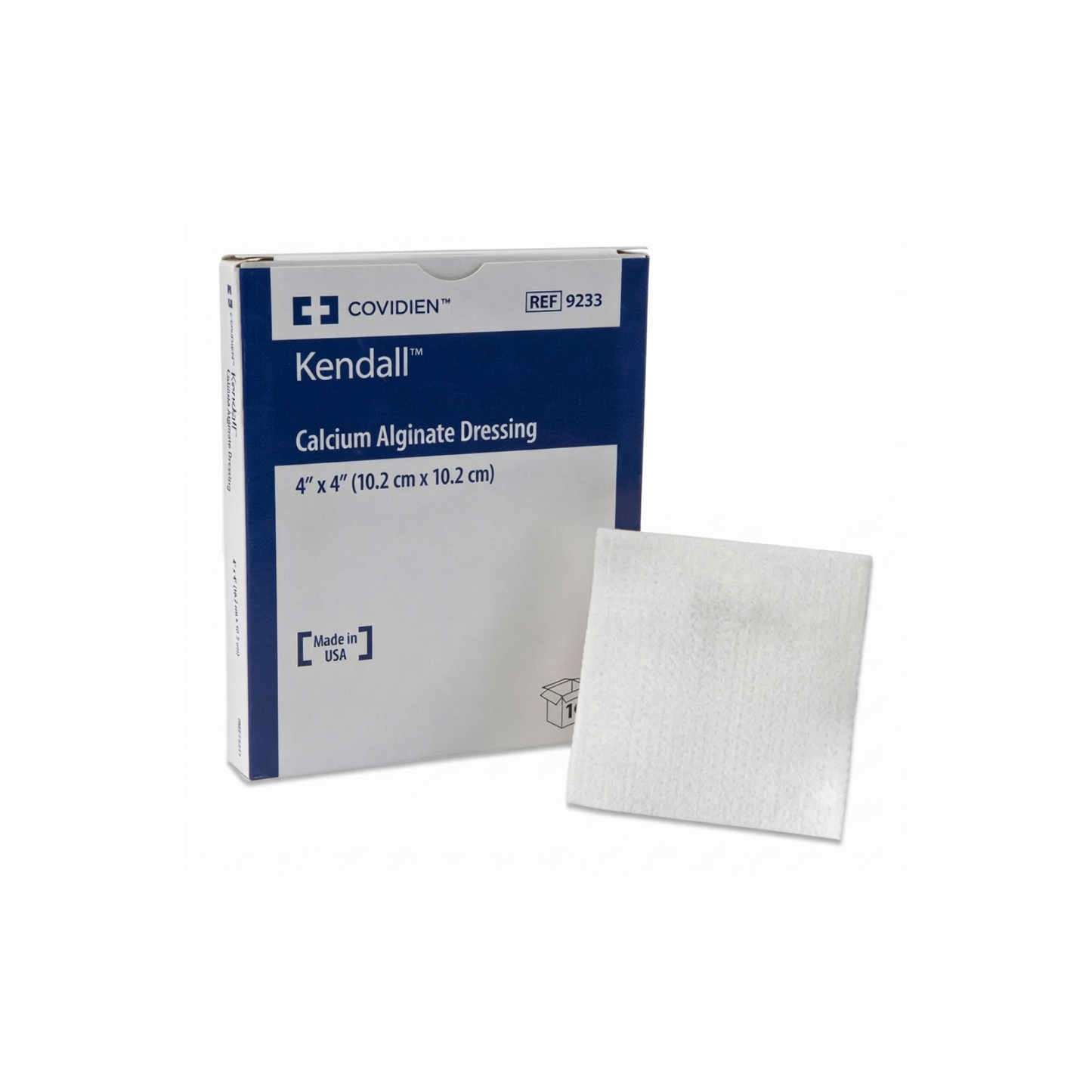 APOSITO ABSORBENTE DE ALGINATO DE CALCIO Y SODIO KENDALL DE 10.2 CM X 10.2 CM MARCA COVIDIEN CAJA CON 10 PIEZAS