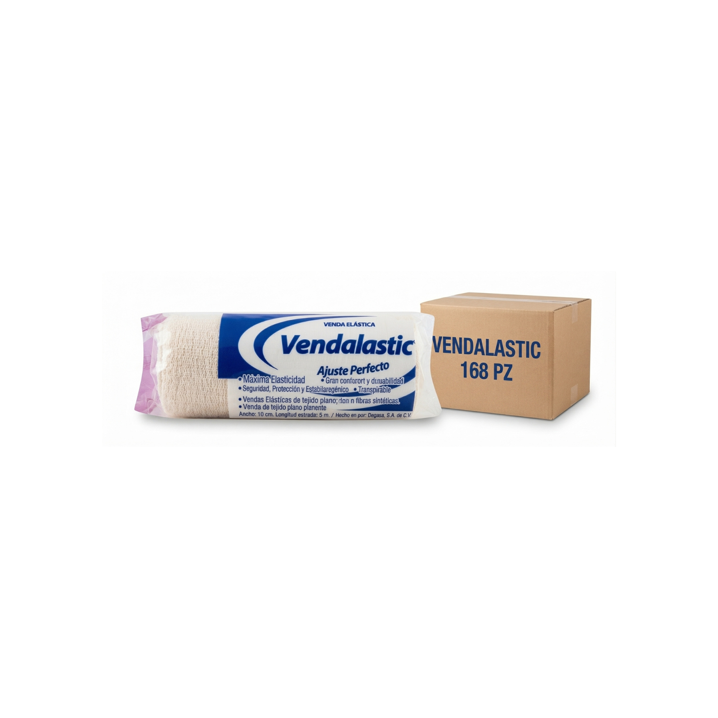CAJA MASTER CON 168 PIEZASA DE VENDA ELASTICA VENDALASTIC 10CMX5M