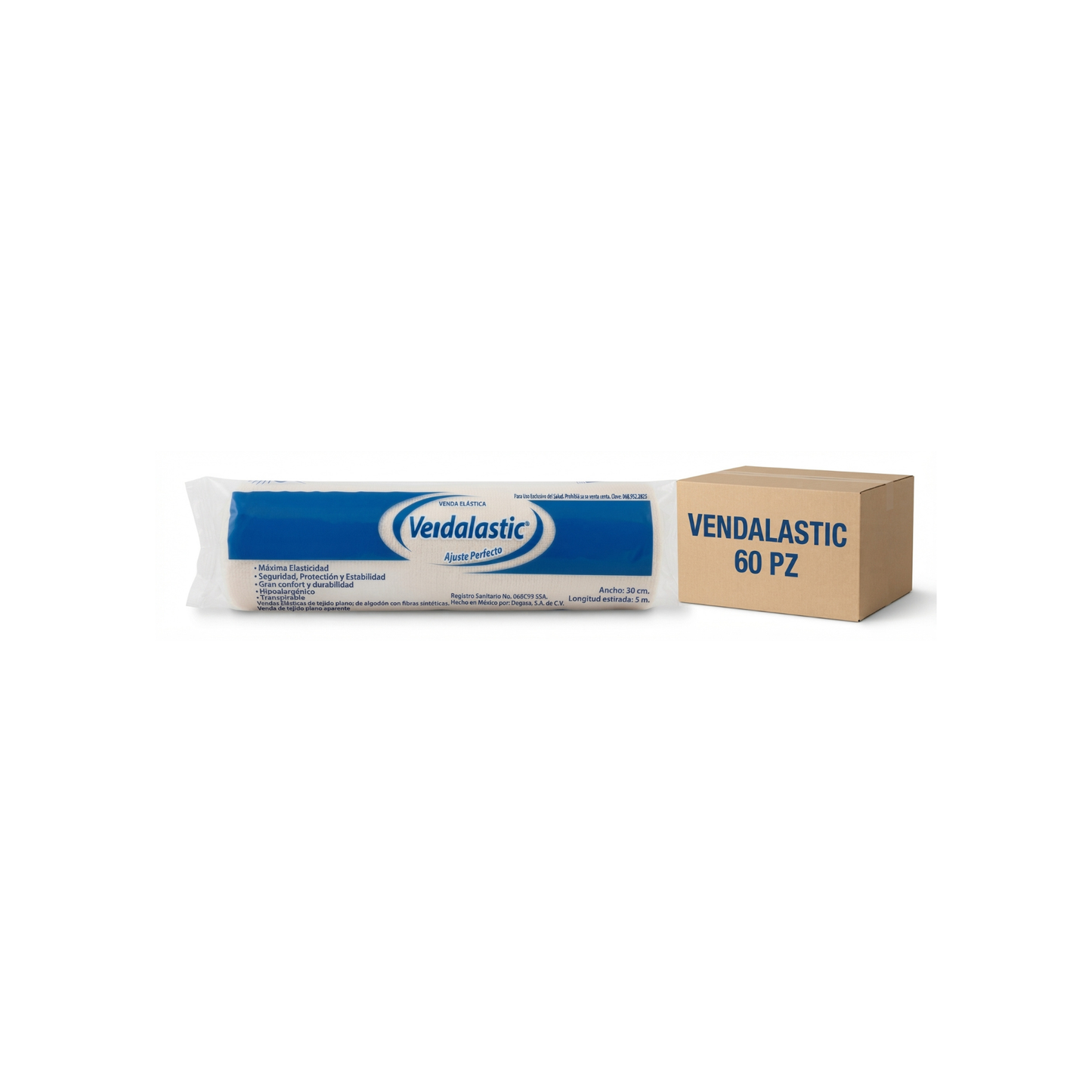 CAJA MASTER DE 60 PIEZAS DE VENDA ELASTICA VENDALASTIC 30CMX5M