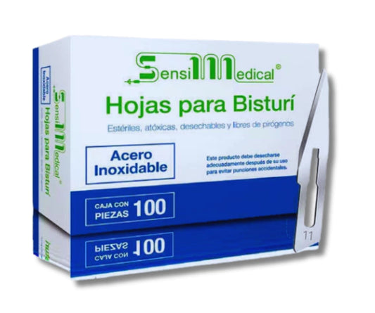 HOJAS PARA BISTURI DE ACERO INOXIDABLE # 11 CON 100 HOJAS