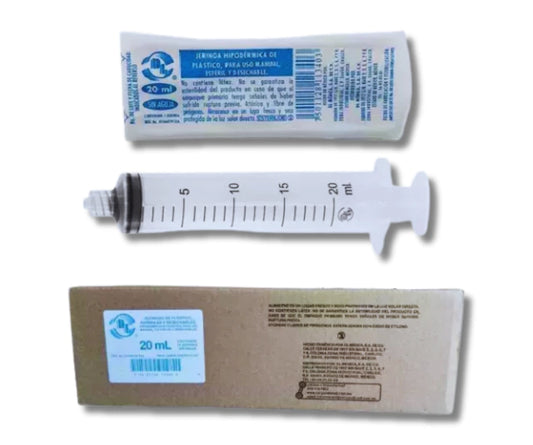 JERINGAS 20ML SIN AGUJA DL CAJA CON 50 PIEZAS SIN AGUJA